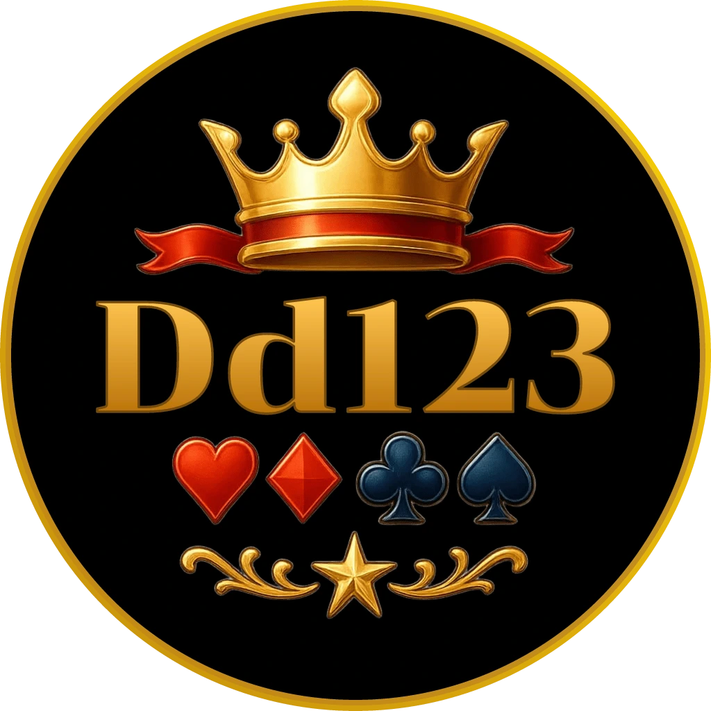 Dd123 – Experience premium online casino entertainment for players in Indonesia Elegant woman in a sparkling gold dress with flying casino chips and neon lights representing the luxury online casino experience at Dd123 for Indonesian players